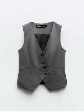 Zara Gray Women's Tailored Vest